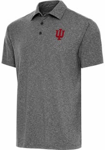 Antigua Indiana Hoosiers Black Par 3 Big and Tall Polo
