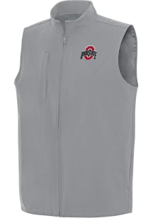 Antigua Ohio State Buckeyes Mens Grey Regard Sleeveless Jacket