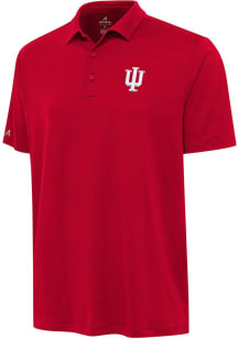 Antigua Indiana Hoosiers Mens Red Reprocess Recycled Short Sleeve Polo