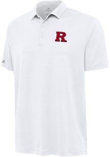 Antigua Rutgers Scarlet Knights Mens White Reprocess Recycled Short Sleeve Polo