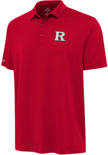 Antigua Rutgers Scarlet Knights Mens Red Reprocess Recycled Short Sleeve Polo