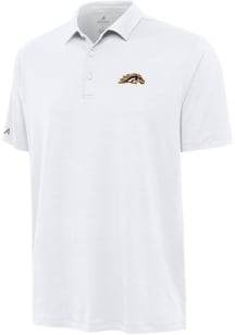 Antigua Western Michigan Broncos Mens White Reprocess Recycled Short Sleeve Polo