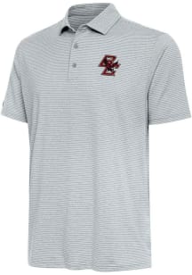 Antigua Boston College Eagles Mens Grey Scheme Short Sleeve Polo