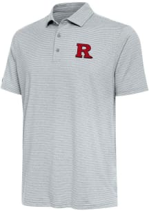 Antigua Rutgers Scarlet Knights Mens Grey Scheme Short Sleeve Polo