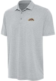 Antigua Western Michigan Broncos Mens Grey Scheme Short Sleeve Polo