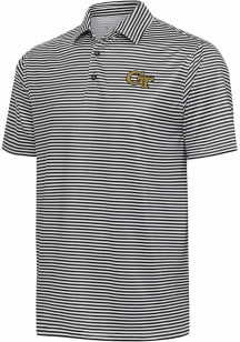 Antigua GA Tech Yellow Jackets Mens Black Skills Short Sleeve Polo