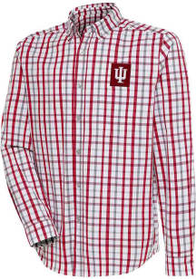 Antigua Indiana Hoosiers Mens Red Alternate Tending Long Sleeve Dress Shirt