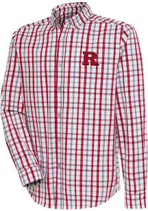 Antigua Rutgers Scarlet Knights Mens Red Tending Long Sleeve Dress Shirt