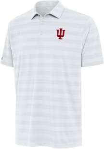 Antigua Indiana Hoosiers Mens White Tunnel Short Sleeve Polo