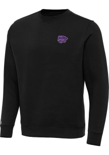 Antigua K-State Wildcats Mens Black Victory Big and Tall Crew Sweatshirt
