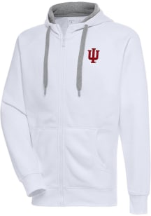 Antigua Indiana Hoosiers Mens White Victory Long Sleeve Full Zip Jacket