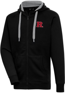 Antigua Rutgers Scarlet Knights Mens Black Victory Long Sleeve Full Zip Jacket