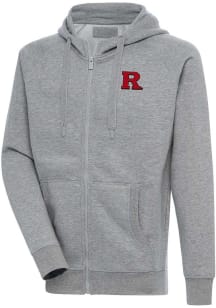 Antigua Rutgers Scarlet Knights Mens Grey Victory Long Sleeve Full Zip Jacket