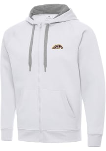 Antigua Western Michigan Broncos Mens White Victory Long Sleeve Full Zip Jacket