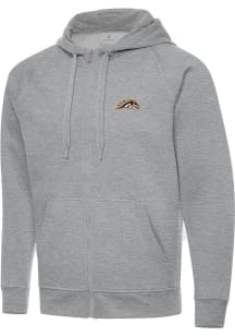 Antigua Western Michigan Broncos Mens Grey Victory Long Sleeve Full Zip Jacket