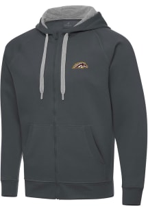 Antigua Western Michigan Broncos Mens Charcoal Victory Long Sleeve Full Zip Jacket
