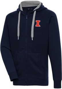 Antigua Illinois Fighting Illini Mens Navy Blue Victory Big and Tall Light Weight Jacket