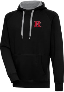Antigua Rutgers Scarlet Knights Mens Black Victory Long Sleeve Hoodie