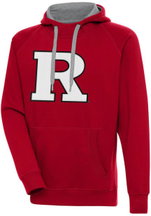 Antigua Rutgers Scarlet Knights Mens Red Full Front Victory Long Sleeve Hoodie