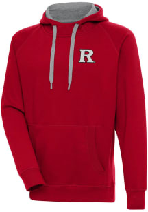 Antigua Rutgers Scarlet Knights Mens Red Victory Long Sleeve Hoodie