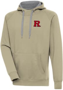 Antigua Rutgers Scarlet Knights Mens Khaki Victory Long Sleeve Hoodie