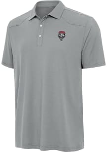 Antigua New Mexico Lobos Mens Grey Western Short Sleeve Polo