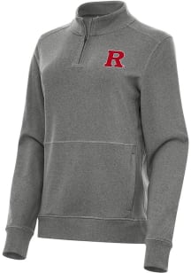 Antigua Rutgers Scarlet Knights Womens Black Crush Qtr Zip