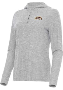 Antigua Western Michigan Broncos Womens Grey Daybreak Qtr Zip