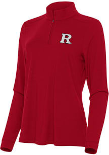 Antigua Rutgers Scarlet Knights Womens Red Intent Qtr Zip