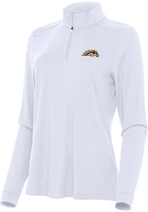 Antigua Western Michigan Broncos Womens White Intent Qtr Zip