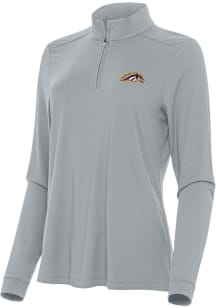 Antigua Western Michigan Broncos Womens Grey Intent Qtr Zip
