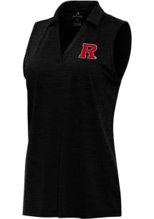 Antigua Rutgers Scarlet Knights Womens Black Layout Polo Shirt