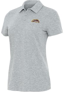 Antigua Western Michigan Broncos Womens Grey Matter Short Sleeve Polo Shirt