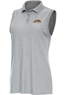 Antigua Western Michigan Broncos Womens Grey Recap Polo Shirt