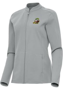 Antigua Oregon Ducks Womens Grey Regard Light Weight Jacket