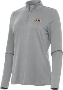 Antigua Western Michigan Broncos Womens Grey Reprocess Recycled Qtr Zip