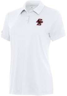 Antigua Boston College Eagles Womens White Reprocess Recycled Short Sleeve Polo Shirt