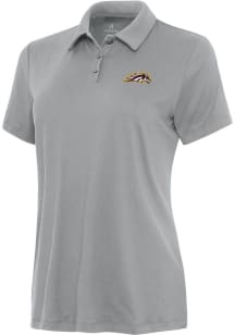 Antigua Western Michigan Broncos Womens Grey Reprocess Recycled Short Sleeve Polo Shirt