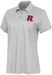 Antigua Rutgers Scarlet Knights Womens White Rings Short Sleeve Polo Shirt