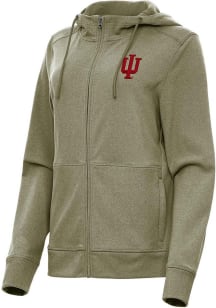 Antigua Indiana Hoosiers Womens Olive Seeker Light Weight Jacket