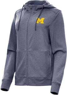 Antigua Michigan Wolverines Womens Navy Blue Seeker Light Weight Jacket