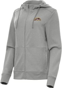 Antigua Western Michigan Broncos Womens Grey Seeker Light Weight Jacket