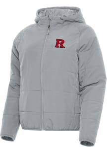 Antigua Rutgers Scarlet Knights Womens Grey Universe Filled Jacket