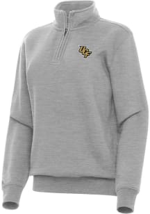 Antigua UCF Knights Womens Grey Victory Qtr Zip