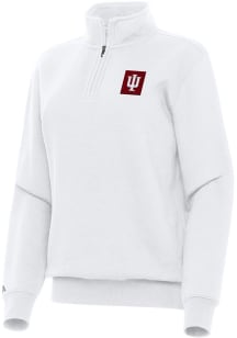 Antigua Indiana Hoosiers Womens White Alternate Victory Qtr Zip