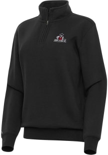Antigua New Mexico State Aggies Womens Black Victory Qtr Zip