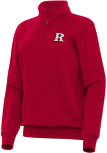 Antigua Rutgers Scarlet Knights Womens Red Victory Qtr Zip