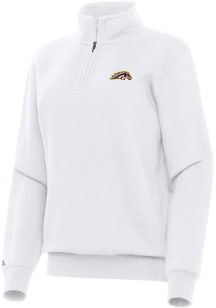 Antigua Western Michigan Broncos Womens White Victory Qtr Zip