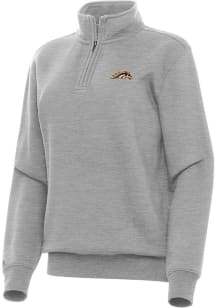 Antigua Western Michigan Broncos Womens Grey Victory Qtr Zip