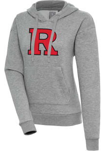 Antigua Rutgers Scarlet Knights Womens Grey Full Front Victory Hooded Sweatshirt